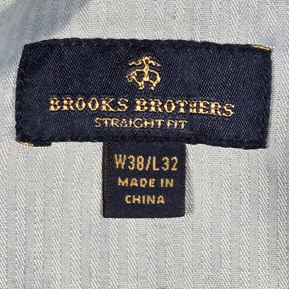 Brooks Brothers Jeans Mens 38x30 Blue Straight Fit Stretch 5-Pocket Classic - Picture 5 of 11